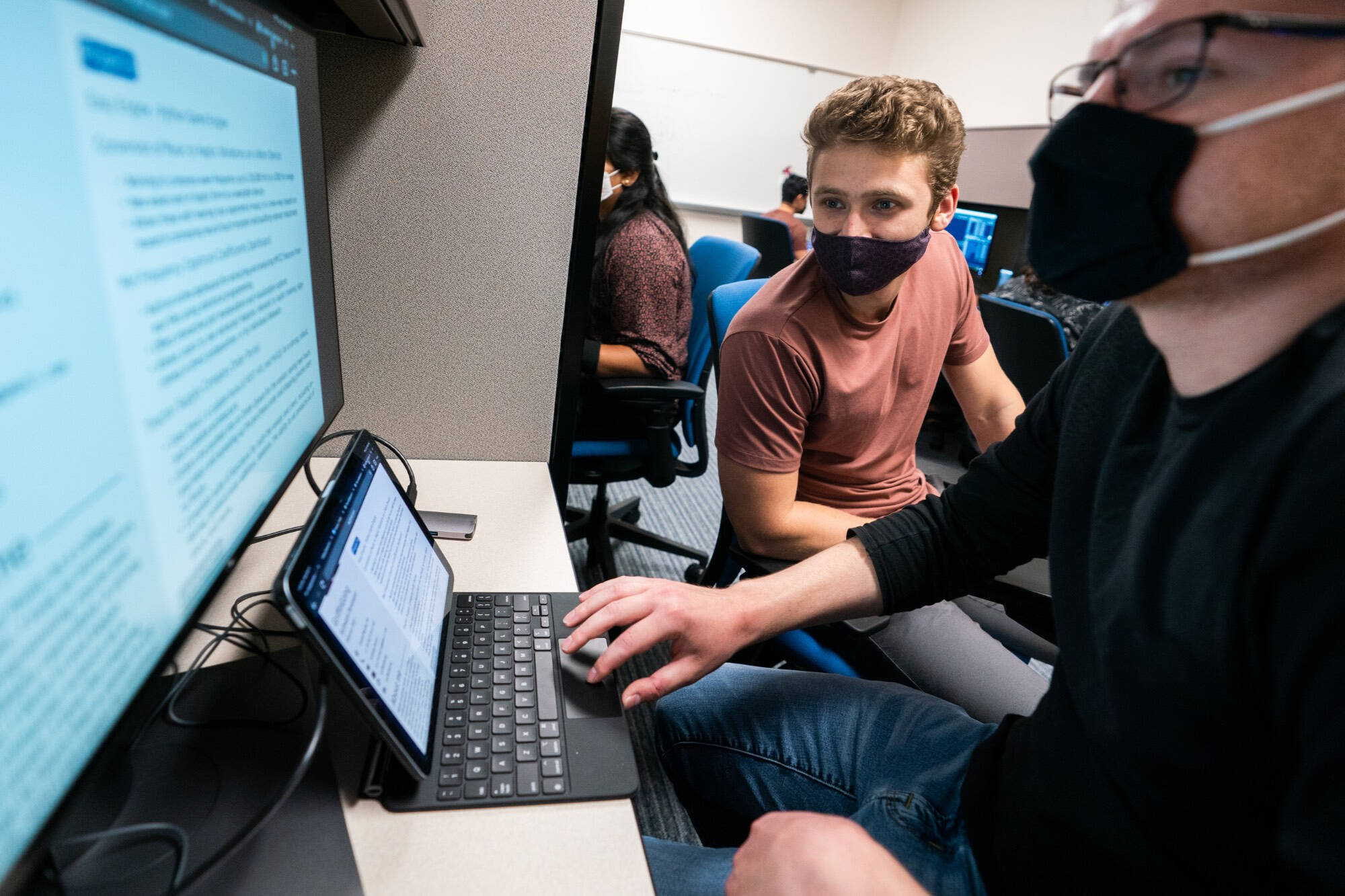 Group of males using GA space for collaboration